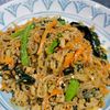 ヴェルの作ってみた!投稿(ひき肉で簡単《小松菜たっぷり♡しらたきチャプチェ》)
