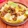 【キャベツとひき肉とふんわり玉子の味噌にんにく炒め】彩り◎の工程5