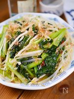 汁だけでご飯３杯😋🍚小松菜ともやしのにんにく青菜炒め🥬