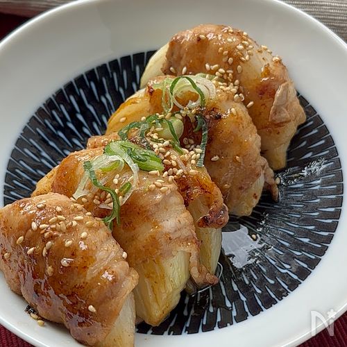 生姜ポン酢でさっぱり♡新玉ねぎの肉巻き