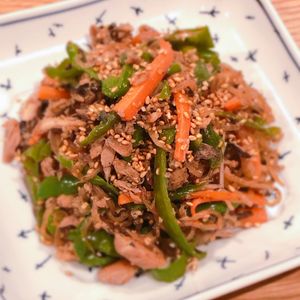 ミルクの作ってみた!投稿(安旨簡単！ごはんがおいしいおかず♡【サバ缶しらたき野菜炒め】)