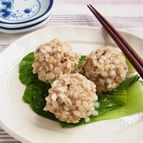 椎茸と押し麦のレンジ焼売