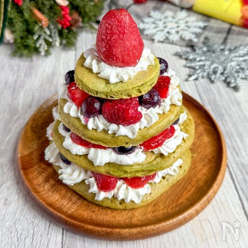 簡単可愛い♪クリスマスツリーケーキ
