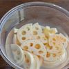 シャキシャキ食感がやみつき！！れんこんの即席キムチの工程1