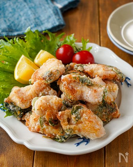 【やみつき♡︎むね肉の和風大葉揚げ】お弁当にも♪