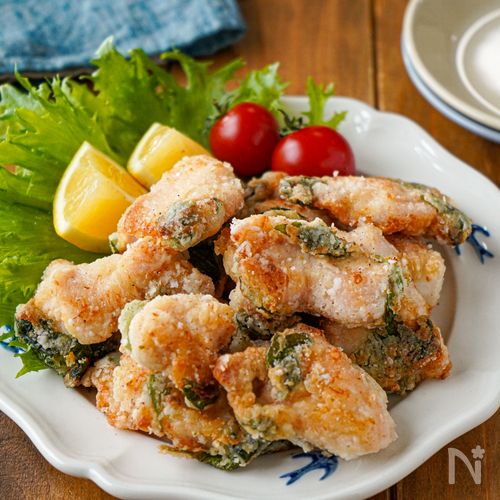 【やみつき♡︎むね肉の和風大葉揚げ】お弁当にも♪