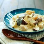 ＊鶏もも肉と椎茸の豆乳クリーム煮＊