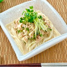 混ぜてかけるだけ!ツナおろしで涼感そうめん