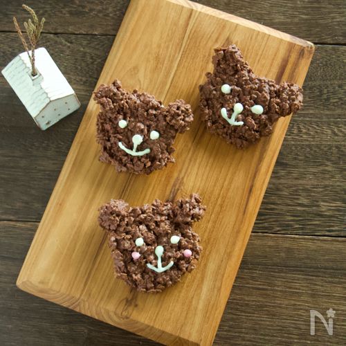 子どもも一人で作れる【クマさんチョコクランチ】