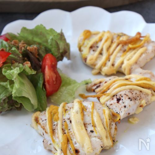 トースターで簡単！鶏むね肉のマスタードマヨステーキ