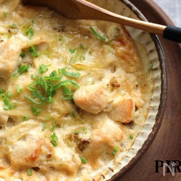 とりむね肉と長ネギの豆乳みそグラタン♪