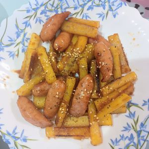milkの作ってみた!投稿(さつまいもとウインナーのこっくりバター醤油ソテー)