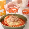 ［重ねて5分チン］最速！？トマトツナパスタの工程1