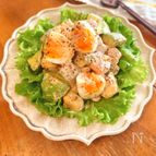 鶏ささみとアボカドのマスタードマヨサラダ
