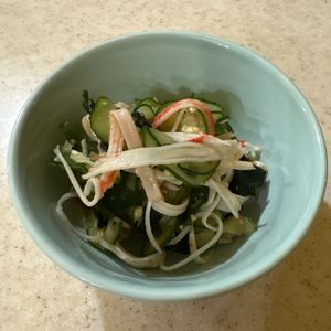 のぶえもんの作ってみた!投稿(【きゅうり、わかめ、かにかまの中華風酢の物】パパっとあと一品)