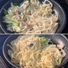 簡単やみつきの味！【豚肉とネギのにんにく和風焼きうどん】の工程3