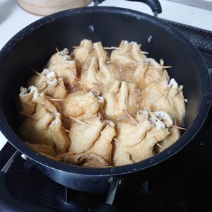 コロネの作ってみた!投稿(【油揚げの肉詰め煮】じゅわ〜っと染みる♪簡単和風おかず！)