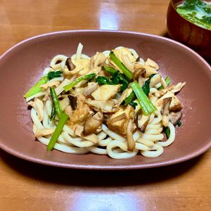 Nao★彡の作ってみた!投稿(小松菜と厚揚げ、焼きエリンギのぶっかけうどん)