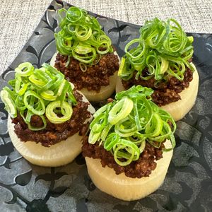 楽ラク手抜キッチン🐶🐾の作ってみた!投稿(白だしふろふき大根そぼろ味噌餡♩箸で崩せる！とてつもない旨さ)