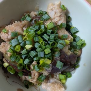 花月雨音🪷の作ってみた!投稿(ワンパン10分！【豚こま肉となすのおろしポン酢】)