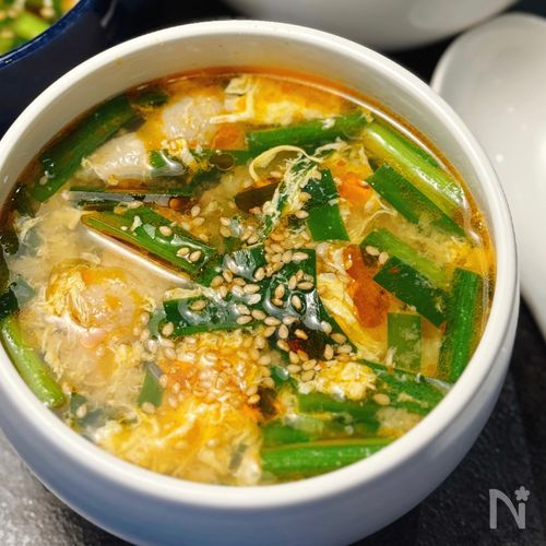 【ピリ辛ニラたま豚汁】スタミナたっぷり！ご飯のおかずになる♪
