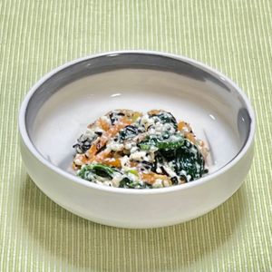 キャピタンの作ってみた!投稿(家庭料理の定番！！ほうれん草とひじきの白和え)
