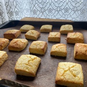 お料理がんばりたいの作ってみた!投稿(焼くまで10分！バター・オイルなし！【サクふわ米粉スコーン】)
