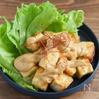 濃厚♪炒め豆腐のピーナッツドレッシングがけ