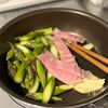 アスパラレモンバター炒めの下準備