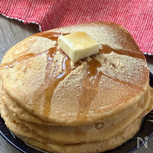 【HMで簡単】喫茶店風!きなこたっぷりパンケーキ