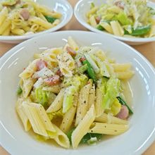 【春キャベツのスープパスタ】手軽に美味しい！ペンネを使います