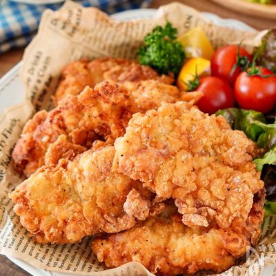 家族が夢中になった♡鶏むねで作る【ざくざくフライドチキン】
