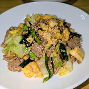 joe sanの作ってみた!投稿(『キャベツと玉子のひき肉炒め』ワンパン🍳丼にも♪ご飯が進む)