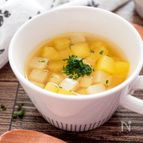 秋のやさしい味わい♪大根とりんごのほっこり甘酸っぱいスープ