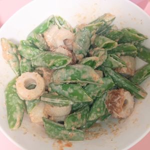 milkの作ってみた!投稿(【スナップエンドウちくわのコチュマヨ和え】今日のおつまみ)