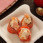 「柿とクリームチーズのサーモンロール」思わずニヤけるおつまみ