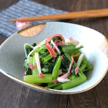 5分でパパッと「あとひと品」。小松菜とカニカマの梅和え