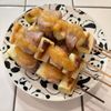 mi-koの作ってみた!投稿(はや旨おつまみ!焼きとん♡ねぎま串♩甘辛にんにく味噌だれ)