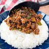炒めるだけ◎とろっと最高【ナスとピーマンの和風キーマカレー】の工程3