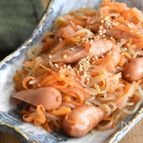 【人参としらたきのウインナー炒め】ご飯がすすむ！