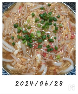とろ～りかにたまうどん作ってみた！3