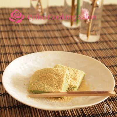  【片栗粉で作る】抹茶きなこ餅