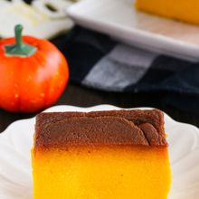 ハロウィンにも♡焼くまで10分♪とろけるパンプキンプディング