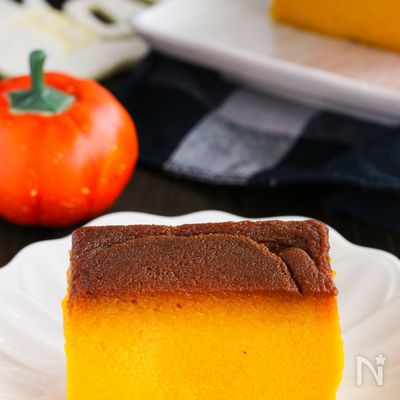 ハロウィンにも♡焼くまで10分♪とろけるパンプキンプディング