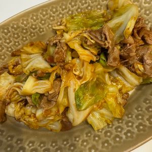 らむねの作ってみた!投稿(包丁いらず♪オール1の黄金比率de『豚バラキャベツの回鍋肉』)