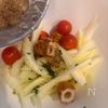 セロリとちくわとミニトマトの粒マスタードマリネの工程2