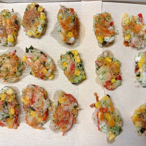 308169の作ってみた!投稿(＼揚げずに絶品／ワンパン10分【カニカマのチーズ磯辺揚げ風】)