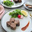 牛肉のミルフィーユロールステーキ～わさびソース～