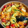 絹厚揚げと夏野菜のうまポンチャンプルーの工程8