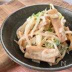 やみつきおつまみ【もやしとメンマのクリチ和え】